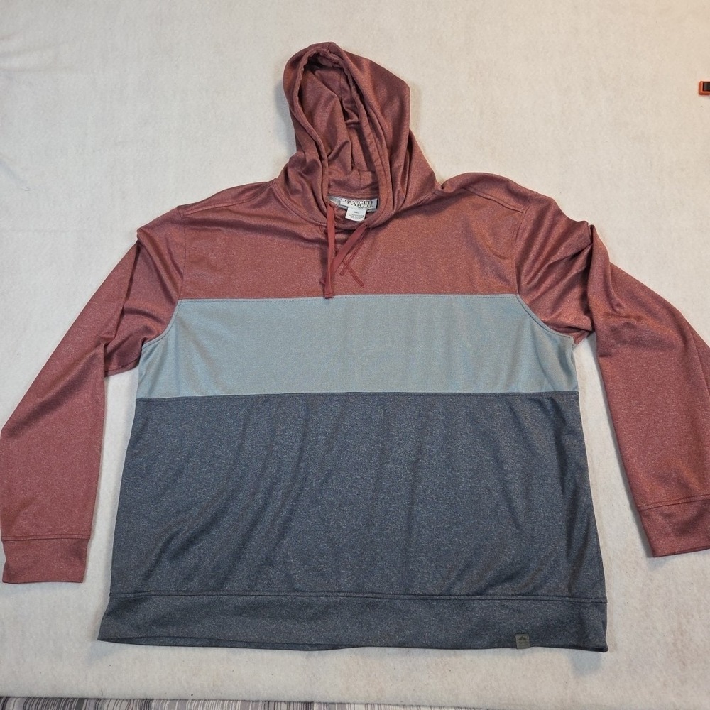 Rugged Earth Outfitters Mens XXL Colorblock UPF 50 Performance Hoodie  Fishing